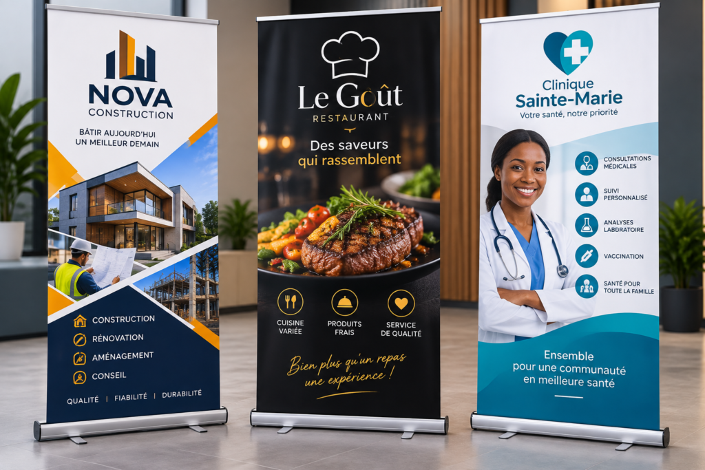 Création de roll-up et X-banner